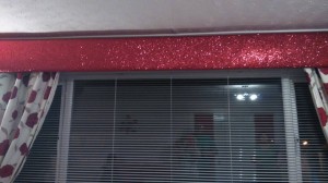Red Glitter Pelmet